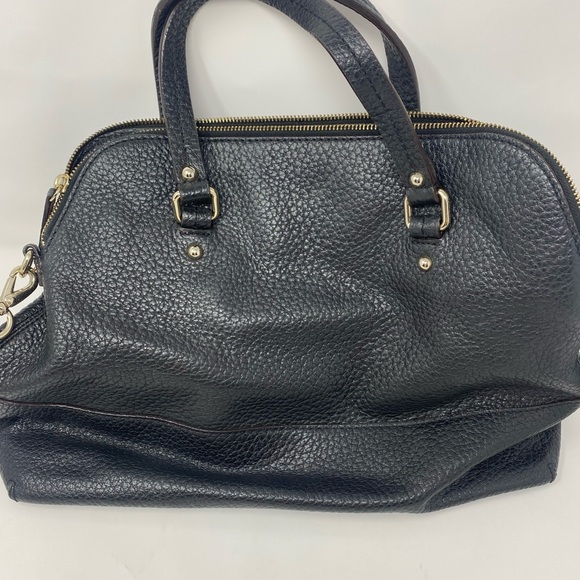 Kate Spade Black Leather Wellesley Rachelle Satchel - Picture 7 of 17